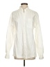 Unbranded Solid Ivory Long Sleeve Button-Down Shirt Size S - photo 1