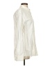 Unbranded Solid Ivory Long Sleeve Button-Down Shirt Size S - photo 4