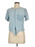 Assorted Brands Blue Short Sleeve Blouse Size L - photo 1
