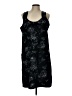 Fig 100% Polyester Graphic Black Casual Dress Size L - photo 1