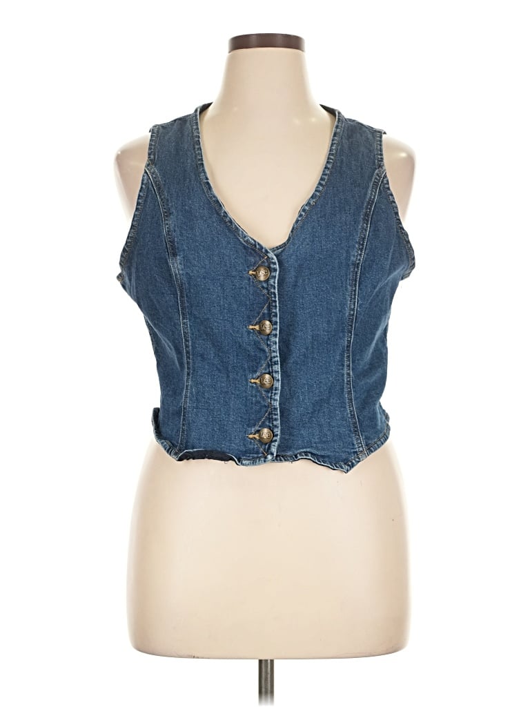 Pre-owned Lee Denim Vest In Blue