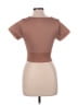 Aerie Brown Short Sleeve Top Size L - photo 2