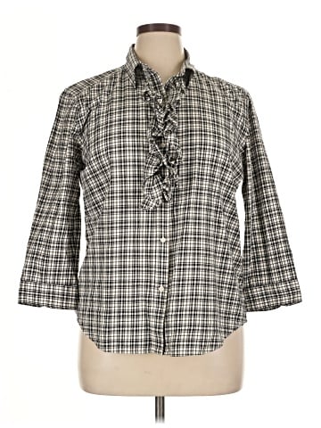American Living 3/4 Sleeve Button-Down Shirt (view 1)