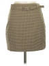 MNG Houndstooth Brown Casual Skirt Size XS - photo 1