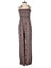 1.State 100% Rayon Animal Print Brown Jumpsuit Size S - photo 1