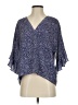 Parker 100% Polyester Blue 3/4 Sleeve Blouse Size XS - photo 1