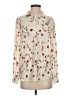 Zara Basic Print Ivory Long Sleeve Blouse Size S - photo 1