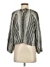 Everlane Stripes Silver Long Sleeve Blouse Size XS - photo 1