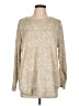 New Directions Tan Long Sleeve Blouse Size L - photo 1
