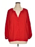 Ann Taylor LOFT Outlet 100% Polyester Red Long Sleeve Blouse Size XL - photo 1
