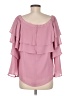 Colleen Lopez 100% Polyester Pink 3/4 Sleeve Blouse Size 6 - photo 2