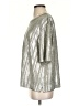 Kim & Cami Metallic Silver Short Sleeve Blouse Size S - photo 5
