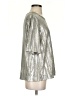 Kim & Cami Metallic Silver Short Sleeve Blouse Size S - photo 4
