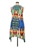 Mlle Gabrielle Print Blue Casual Dress Size 2X - photo 2