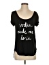 Alya Black Short Sleeve T-Shirt Size S - photo 1