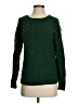 Lands' End 100% Cotton Chevron-herringbone Green Pullover Sweater Size S - photo 1