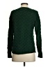 Lands' End 100% Cotton Chevron-herringbone Green Pullover Sweater Size S - photo 2
