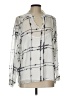 Halogen 100% Polyester Silver Long Sleeve Blouse Size L - photo 1