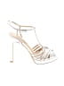 Badgley Mischka White Silver Sandals Size 5 1/2 - photo 1
