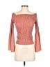 Express 100% Polyester Orange Long Sleeve Top Size S - photo 1