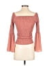 Express 100% Polyester Orange Long Sleeve Top Size S - photo 2