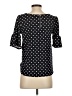 Green Envelope Polka Dots Black 3/4 Sleeve Blouse Size S - photo 2
