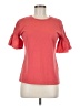 maette Solid Pink Orange Short Sleeve Top Size M - photo 1