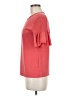 maette Solid Pink Orange Short Sleeve Top Size M - photo 5