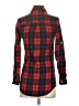 Fun & Flirt Plaid Red Long Sleeve Button-Down Shirt Size XS - photo 2