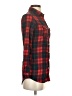 Fun & Flirt Plaid Red Long Sleeve Button-Down Shirt Size XS - photo 4