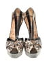 Oscar De La Renta Metallic Silver Black Heels Size EU 40 1/2 - photo 2
