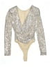 Lulus 100% Polyester Silver Bodysuit Size S - photo 1