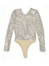 Lulus 100% Polyester Silver Bodysuit Size S - photo 2
