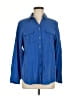 Chico's Blue Long Sleeve Button-Down Shirt Size Med (1) - photo 1