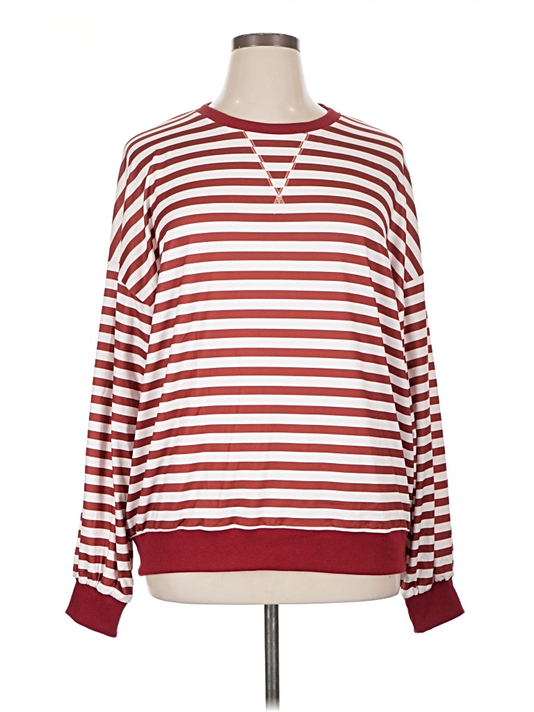 Pre-owned Unbranded Pullover Sweater In Burgundy