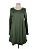 Unbranded Solid Green Casual Dress Size L - photo 1