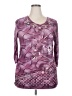 Victoria Purple 3/4 Sleeve Top Size XXL - photo 1