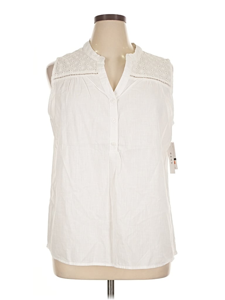 Da-sh Sleeveless Button Down Shirt In White