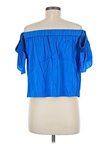 Milly Short Sleeve Silk Top (view 2)