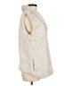 Dylan 100% Polyester Ivory Faux Fur Vest Size M - photo 4