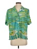 Assorted Brands 100% Polyester Tropical Green Short Sleeve Blouse Size S (estimated) - photo 1