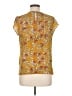 Unbranded 100% Polyester Yellow Short Sleeve Blouse Size M (estimated) - photo 2