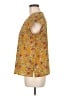 Unbranded 100% Polyester Yellow Short Sleeve Blouse Size M (estimated) - photo 5