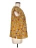 Unbranded 100% Polyester Yellow Short Sleeve Blouse Size M (estimated) - photo 4