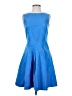 Sara Campbell 100% Polyester Solid Blue Cocktail Dress Size 0 - photo 1