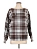 Adrienne Vittadini Plaid Brown Pullover Sweater Size L - photo 1
