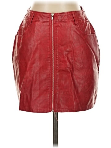 Honey Punch Faux Leather Skirt (view 1)