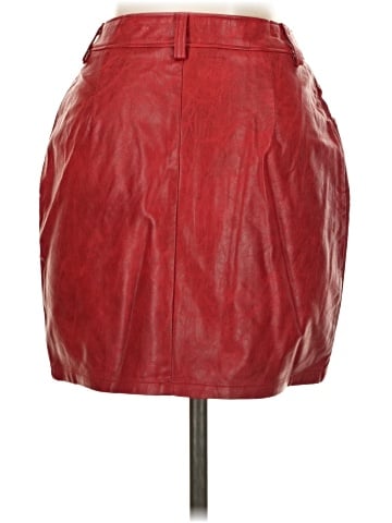 Honey Punch Faux Leather Skirt (view 2)