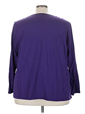 Just My Size 3/4 Sleeve Blouse (view 2)