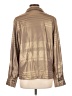 Dragonfly 100% Polyester Metallic Tan Long Sleeve Blouse Size L - photo 2